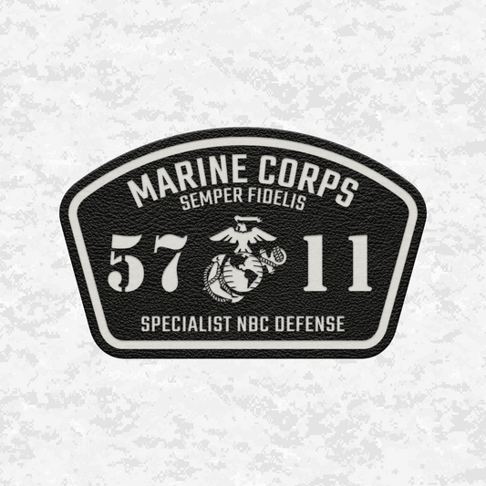 MOS 5711 Specialist NBC Defense | Leather Patch | Velcro Backed