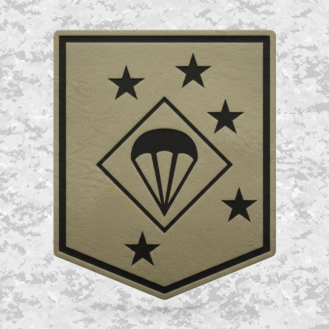 1st Marine Parachute Regiment | Leather Patch | Velcro Backed | Brown / Black