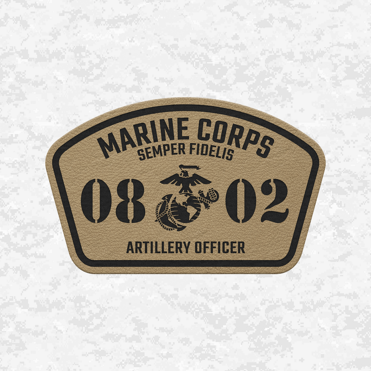 MOS 0802 Artillery Officer | Leather Patch | Velcro Backed