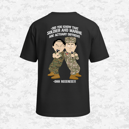 Soldier & Marine Are Diffren!!! | Military Parody | Oversize T-shirt