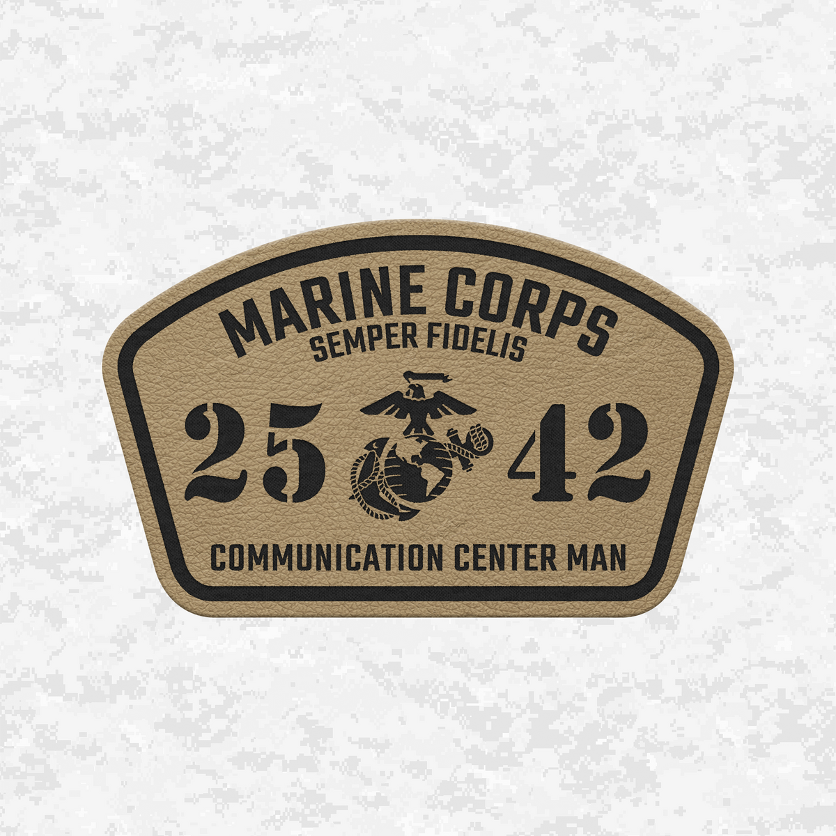 MOS 2542 Communication Center Man | Leather Patch | Velcro Backed