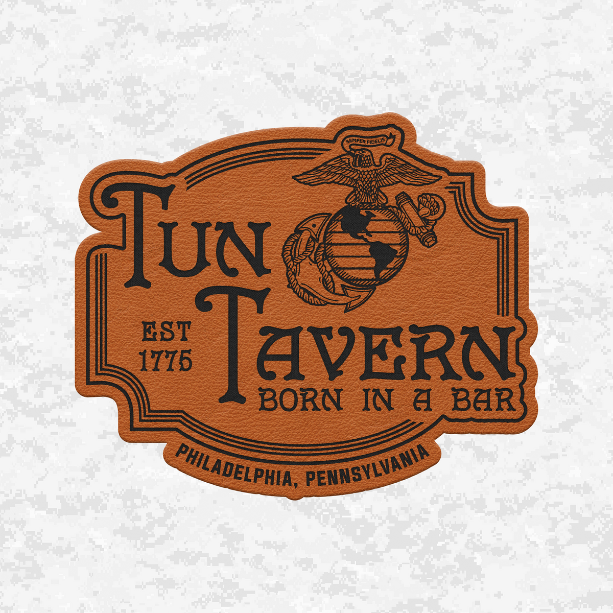 Tun Tavern Est 1775 | Leather Patch | Velcro Backed