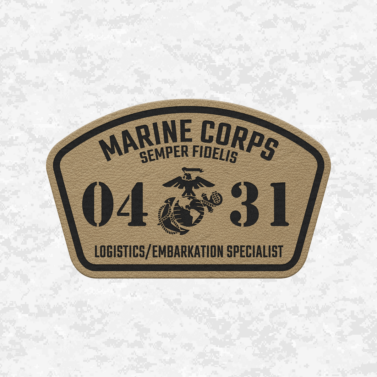 MOS 0431 Logistics/Embarkation Specialist | Leather Patch | Velcro Backed