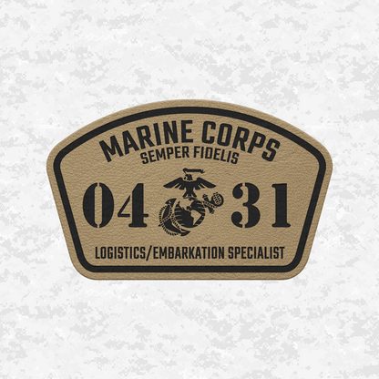 MOS 0431 Logistics/Embarkation Specialist | Leather Patch | Velcro Backed