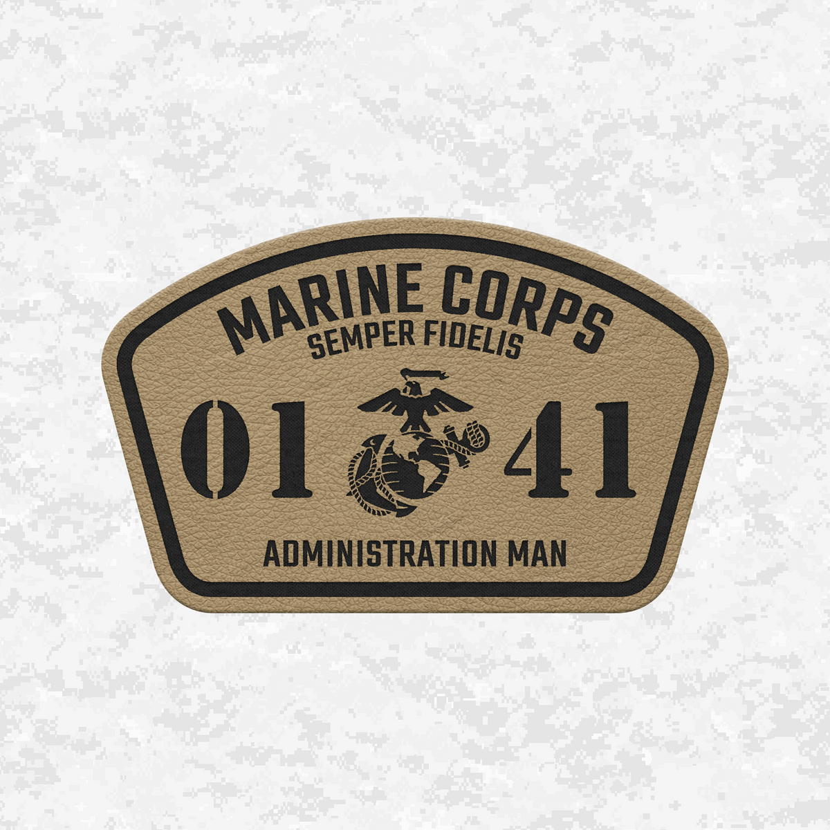 MOS 0141 Administration Man | Leather Patch | Velcro Backed