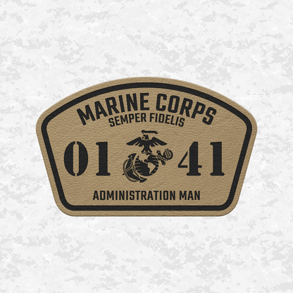 MOS 0141 Administration Man | Leather Patch | Velcro Backed
