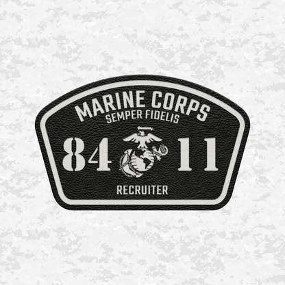 MOS 8411 Recruiter | Leather Patch | Velcro Backed