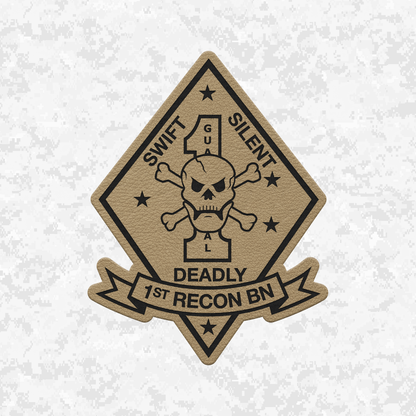 1st Reconnaissance Battalion Unit ¨Swift, Silent, Deadly¨ | Leather Patch | Velcro Backed