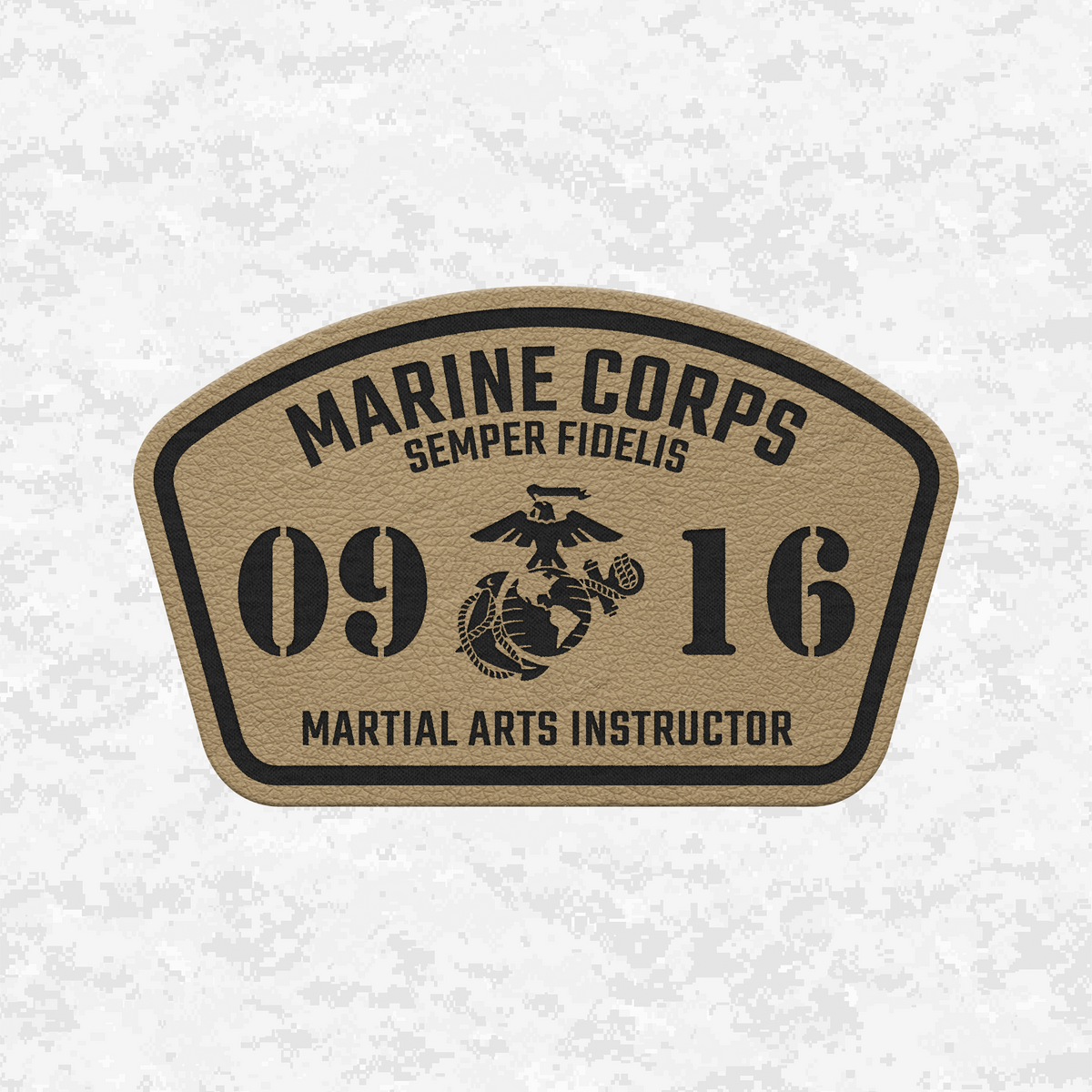 MOS 0916 Martial Arts Instructor | Leather Patch | Velcro Backed