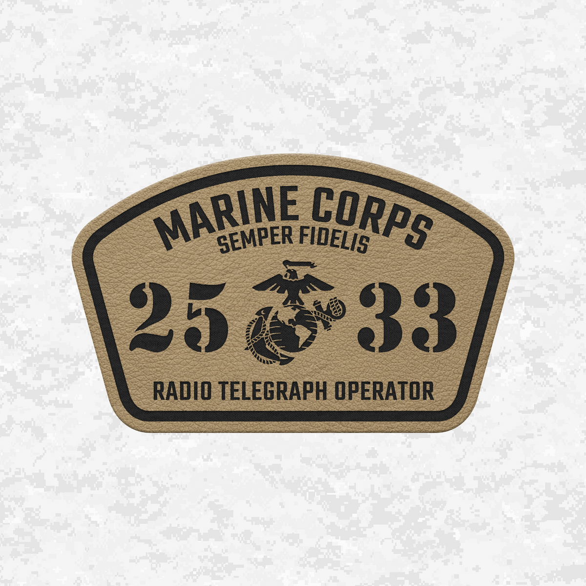 MOS 2533 Radio Telegraph Operator | Leather Patch | Velcro Backed