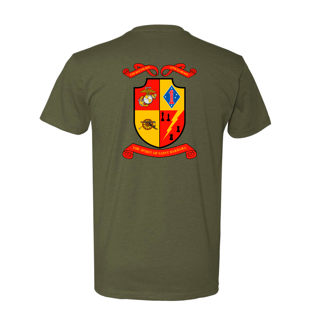 5th Battalion 11th Marines Unit "Steel Rain" Shirt