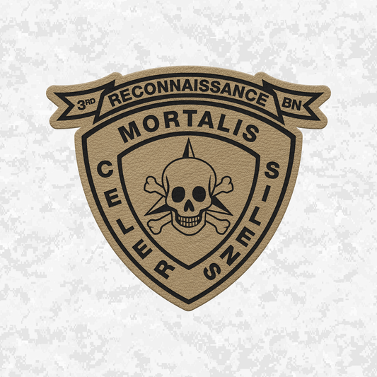 3rd Reconnaissance Battalion Unit "Mortalis" | Leather Patch | Velcro Backed