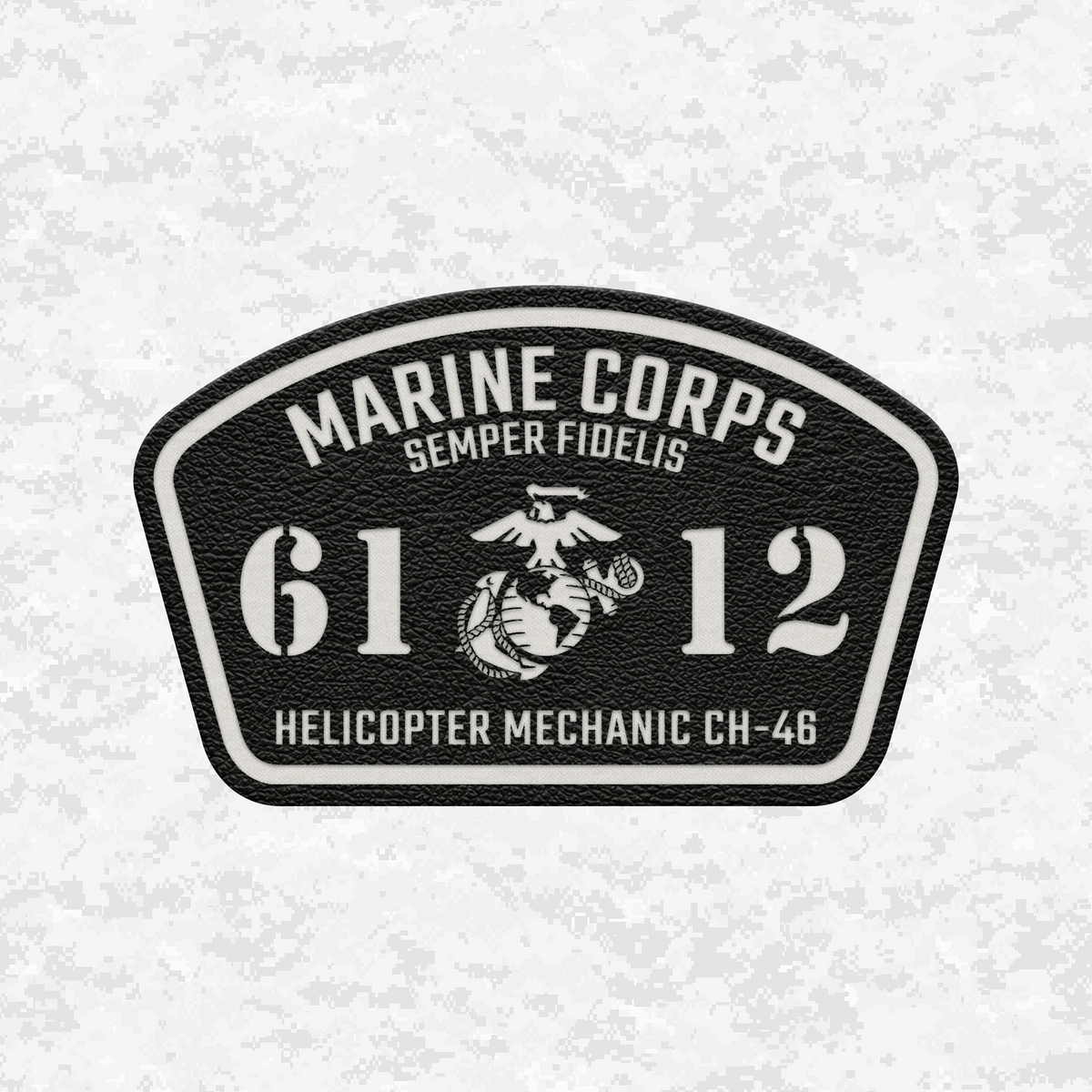 MOS 6112 Helicopter Mechanic CH-46 | Leather Patch | Velcro Backed