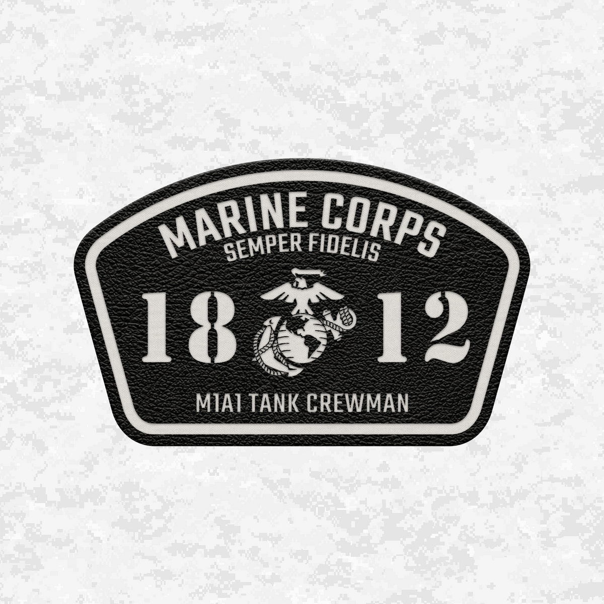 MOS 1812 M1A1 Tank Crewman | Leather Patch | Velcro Backed