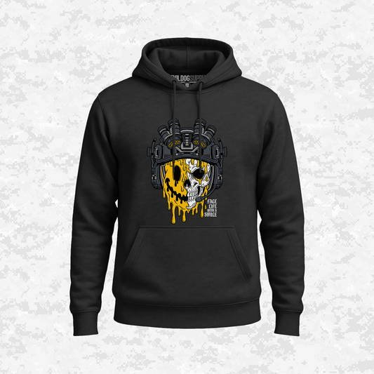Face Life with a Smile | Tactical Skull | Hoodie