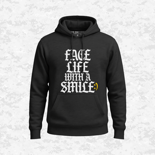 Face Life with a Smile | Essential Text | Hoodie