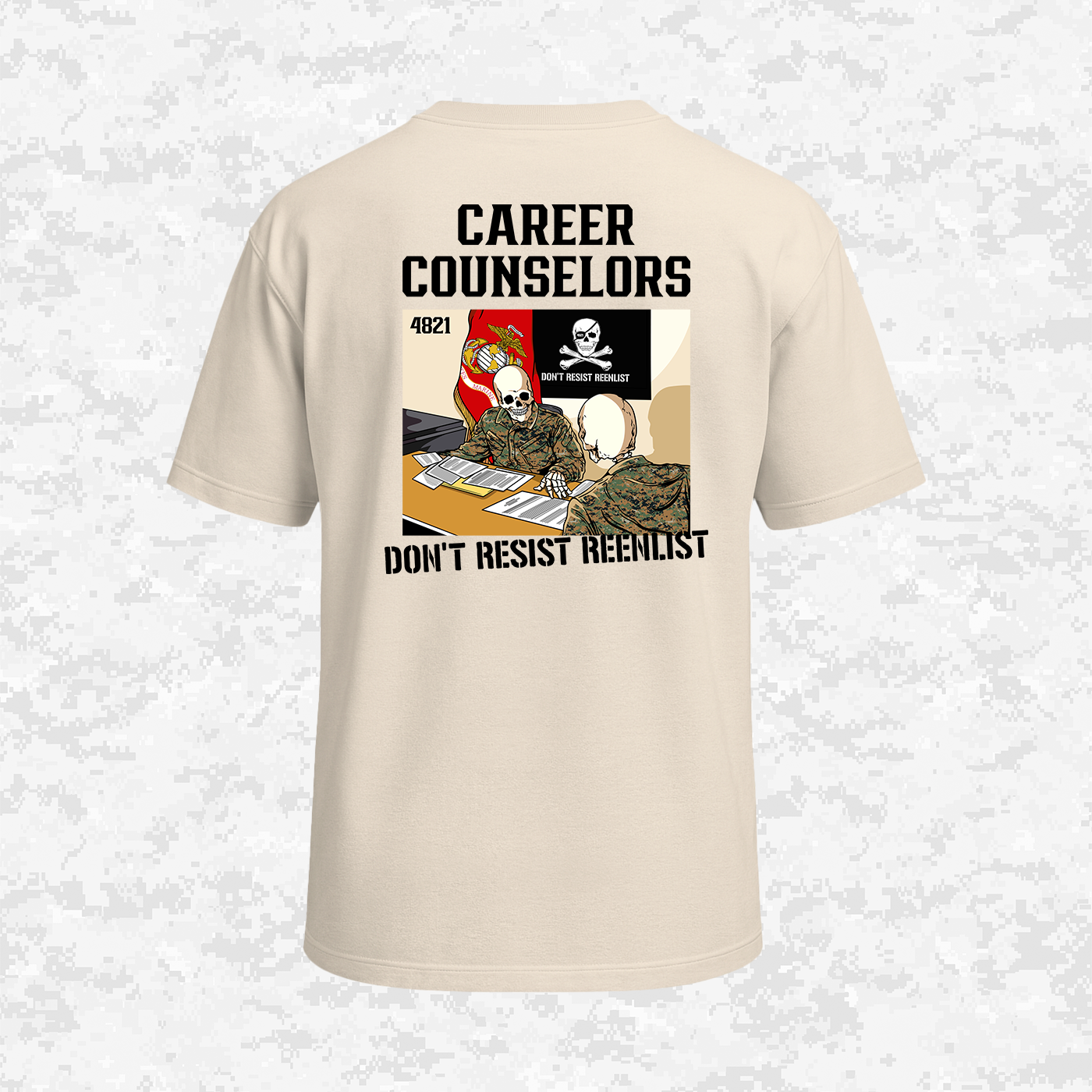 Career Counselors | Don´t Resist Reenlist | Oversized T-shirt | Regular & Faded Fabric