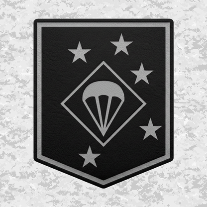 1st Marine Parachute Regiment | Leather Patch | Velcro Backed | Brown / Black
