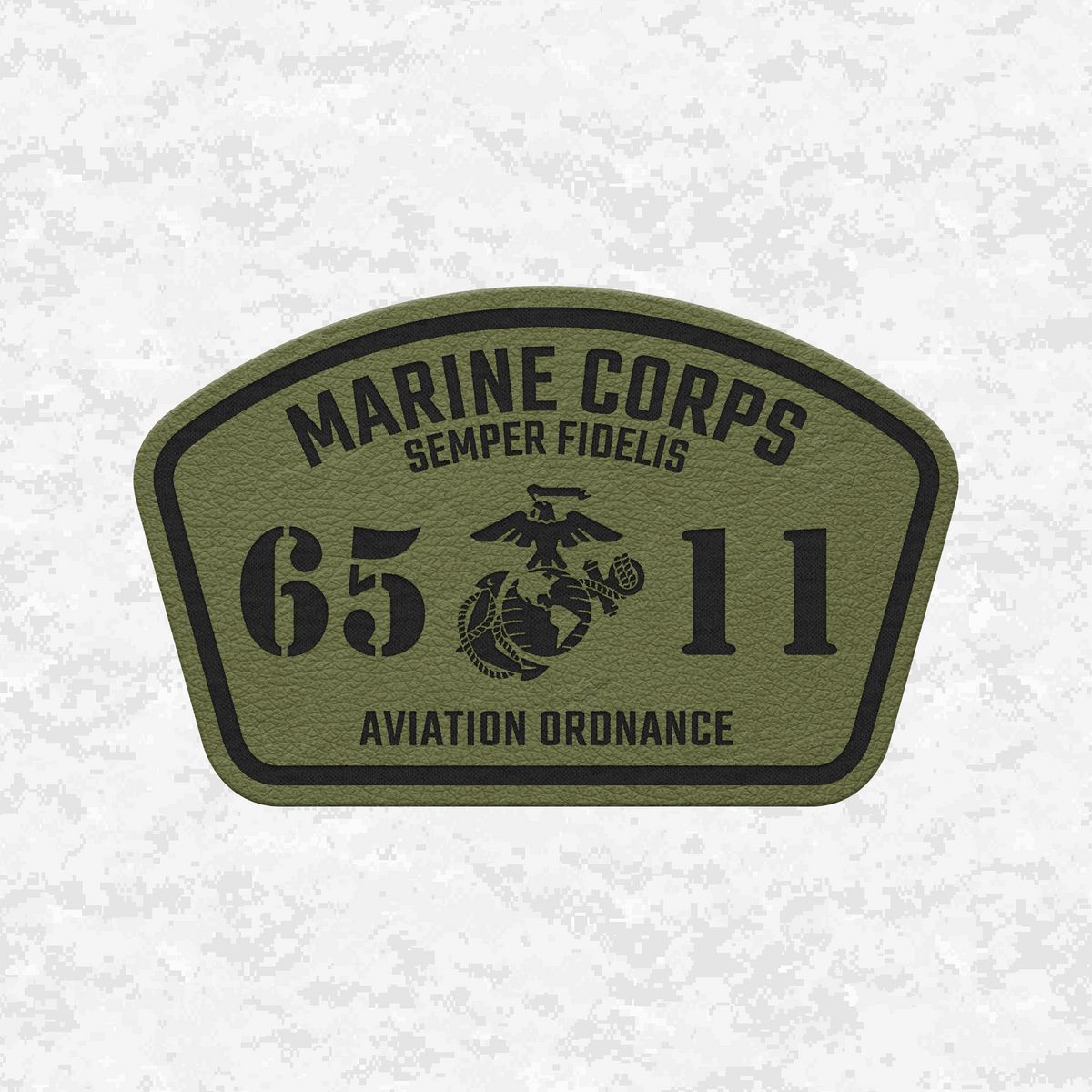 MOS 6511 Aviation Ordnance | Leather Patch | Velcro Backed
