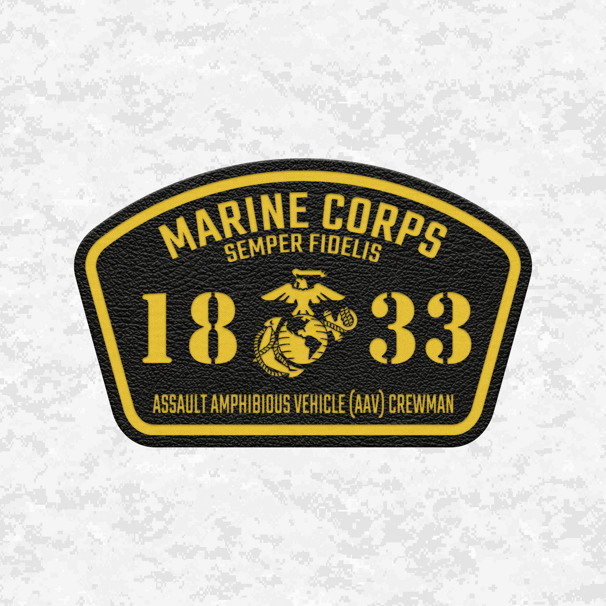 MOS 1833 Assault Amphibious Vehicle (AAV) Crewman | Leather Patch | Velcro Backed