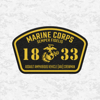 MOS 1833 Assault Amphibious Vehicle (AAV) Crewman | Leather Patch | Velcro Backed
