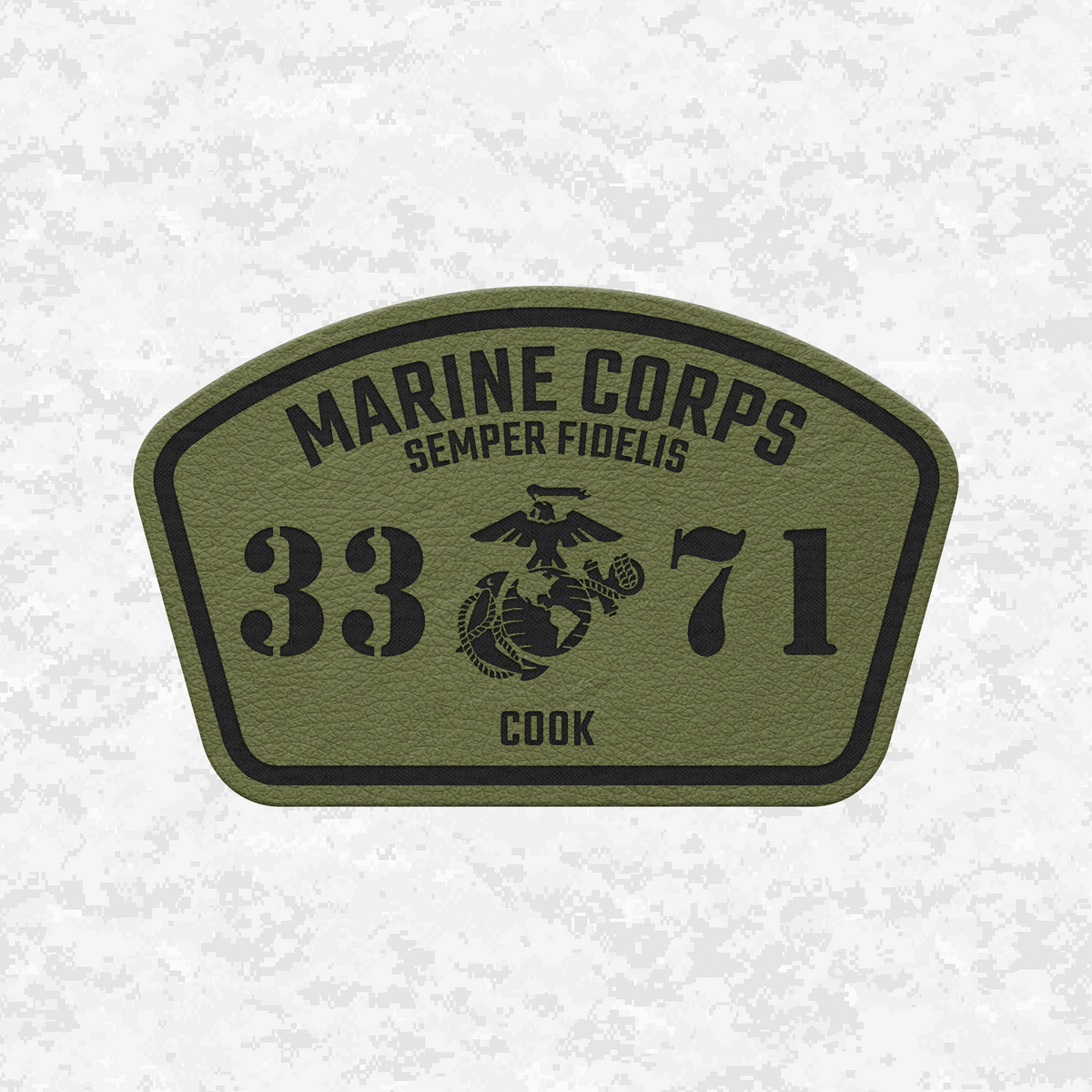 MOS 3371 Cook | Leather Patch | Velcro Backed
