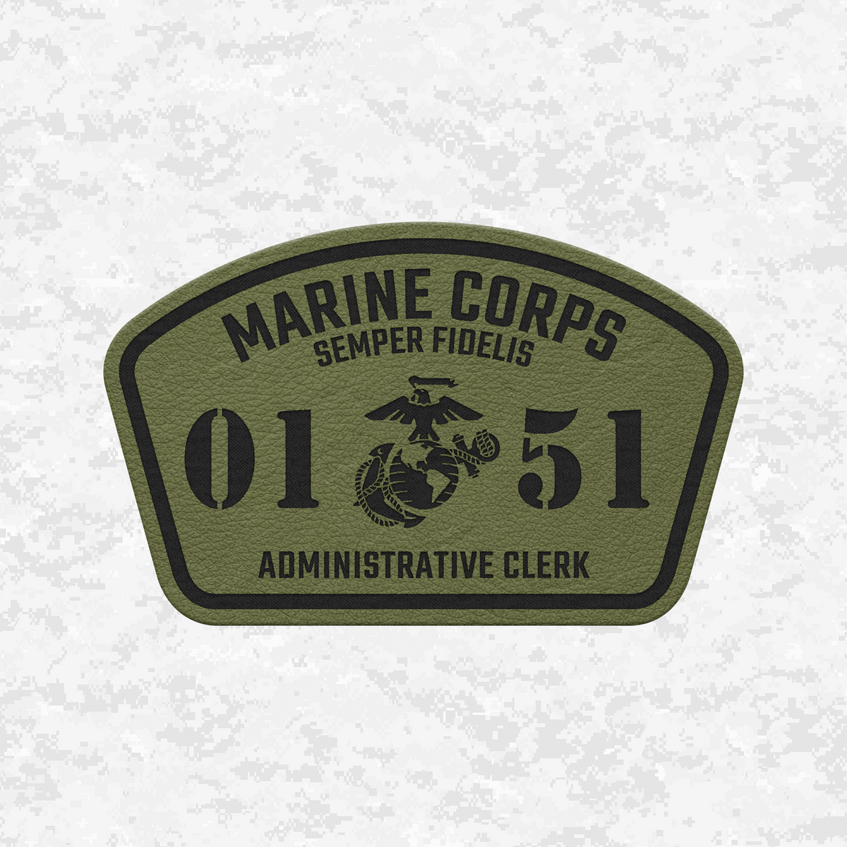 MOS 0151 Administrative Clerk | Leather Patch | Velcro Backed