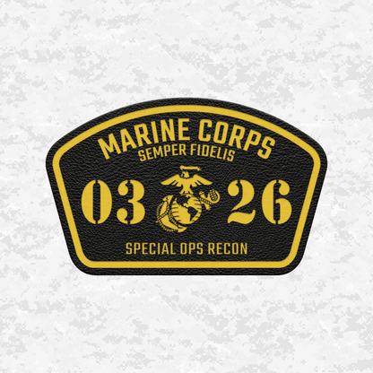 MOS 0326 Reconnaissance Marine Parachutist/Freefall | Leather Patch | Velcro Backed