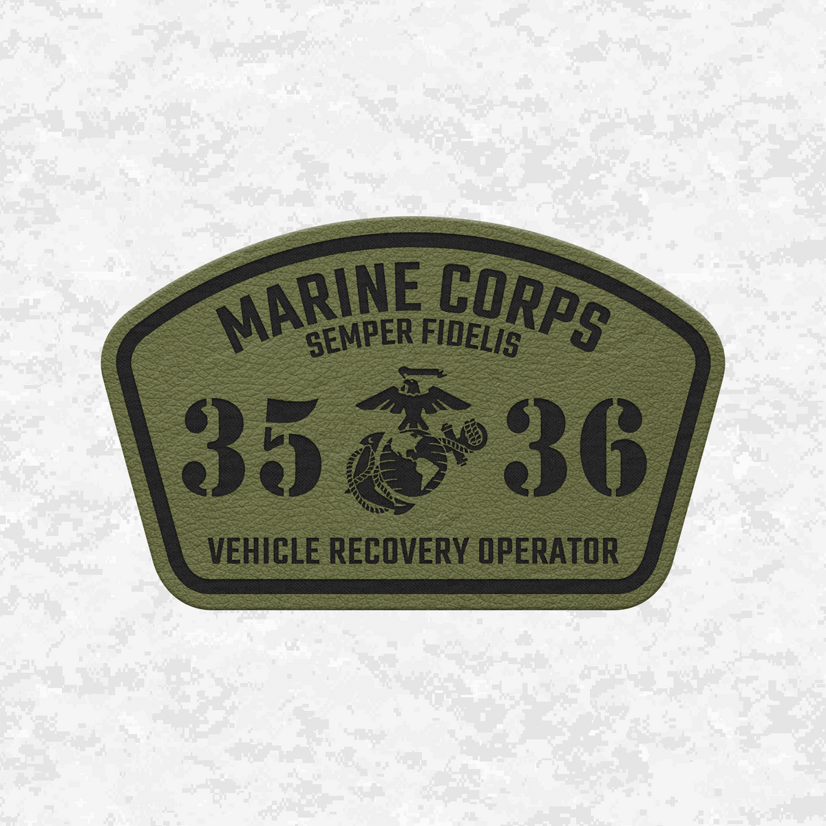 MOS 3536 Vehicle Recovery Operator | Leather Patch | Velcro Backed