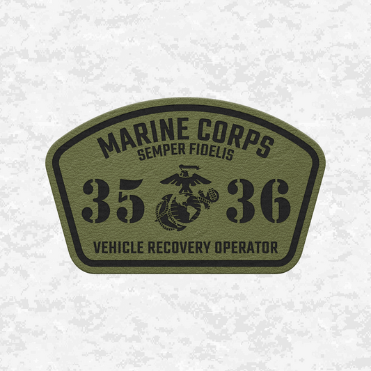 MOS 3536 Vehicle Recovery Operator | Leather Patch | Velcro Backed