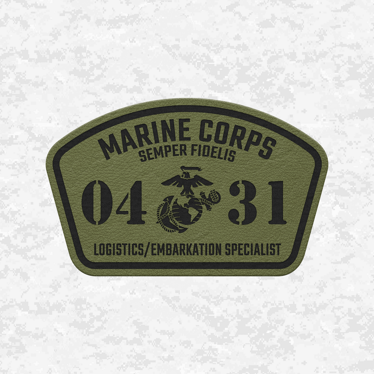 MOS 0431 Logistics/Embarkation Specialist | Leather Patch | Velcro Backed