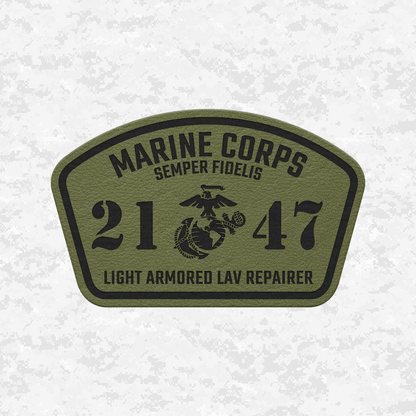 MOS 2147 Light Armored LAV Repairer | Leather Patch | Velcro Backed