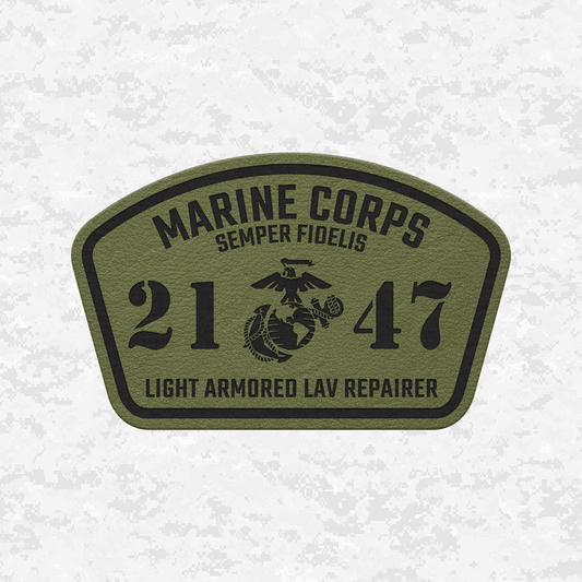 MOS 2147 Light Armored LAV Repairer | Leather Patch | Velcro Backed