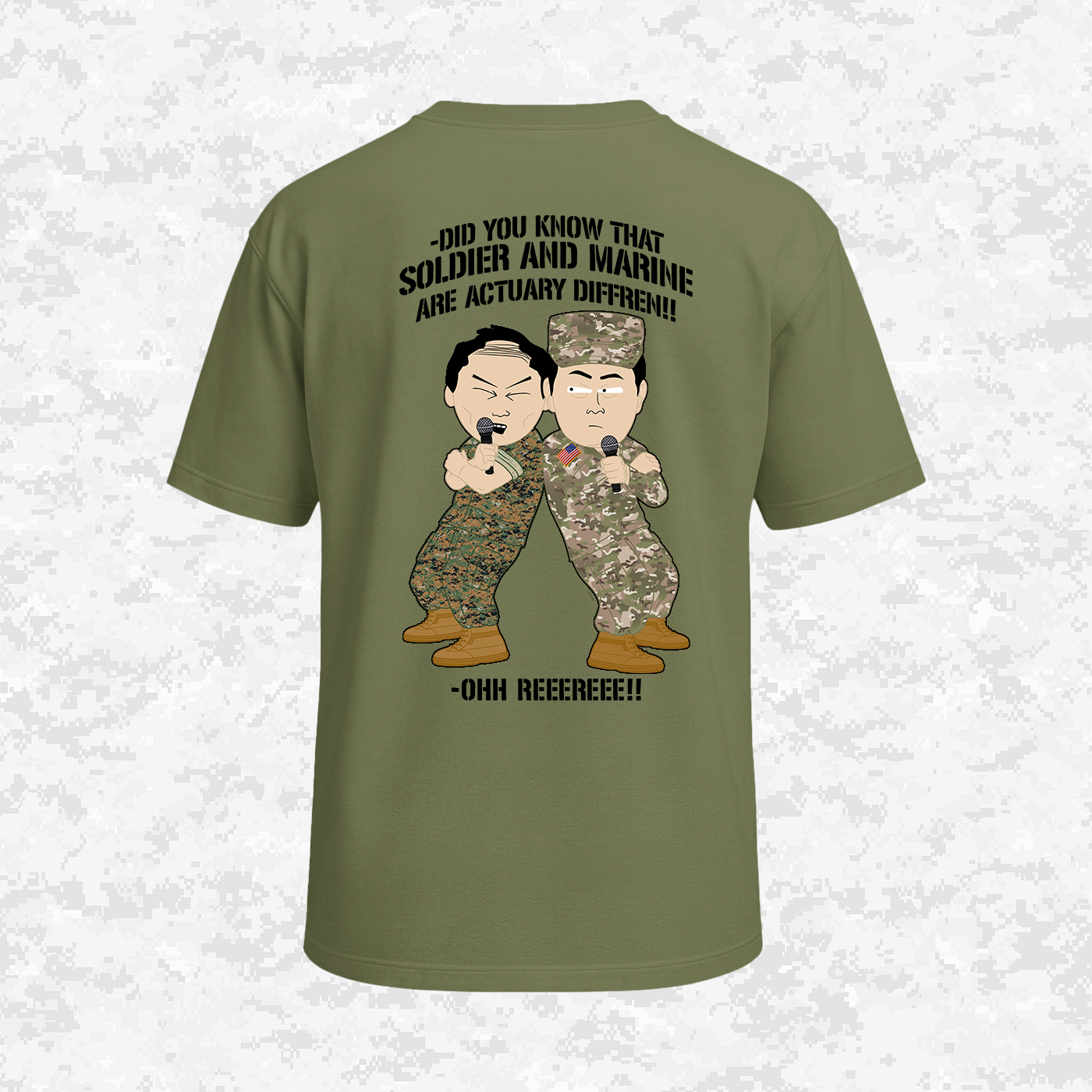 Soldier & Marine Are Diffren!!! | Military Parody | Oversize T-shirt