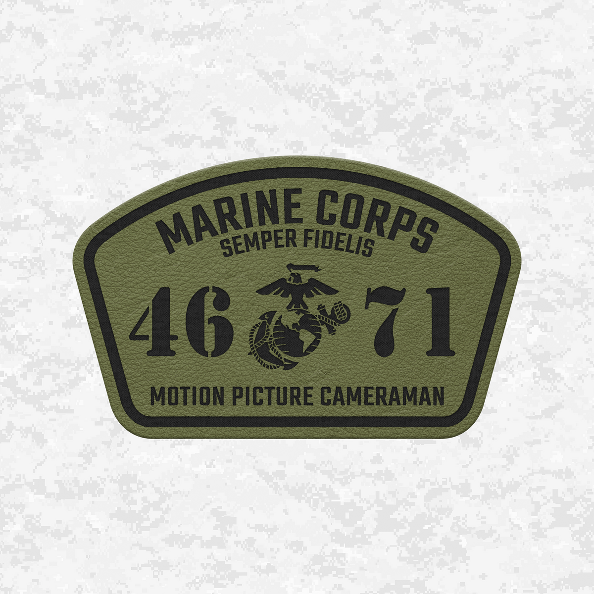 MOS 4671 Motion Picture Cameraman | Leather Patch | Velcro Backed