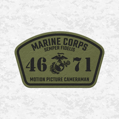 MOS 4671 Motion Picture Cameraman | Leather Patch | Velcro Backed