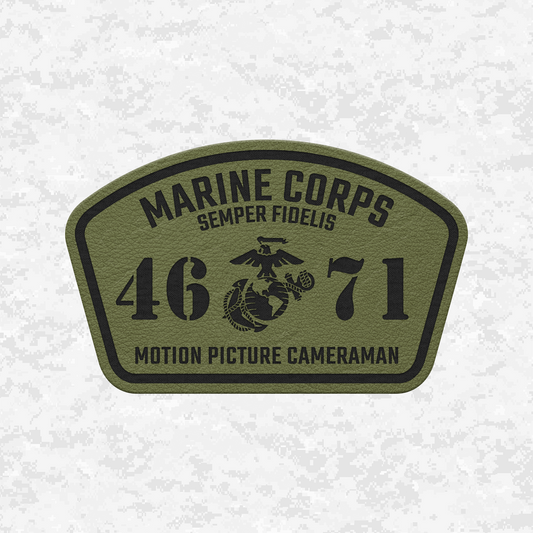 MOS 4671 Motion Picture Cameraman | Leather Patch | Velcro Backed