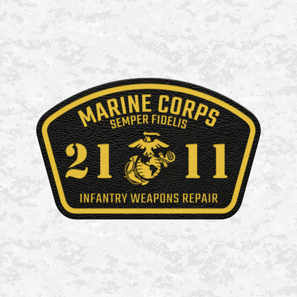 MOS 2111 Infantry Weapons Repair | Leather Patch | Velcro Backed
