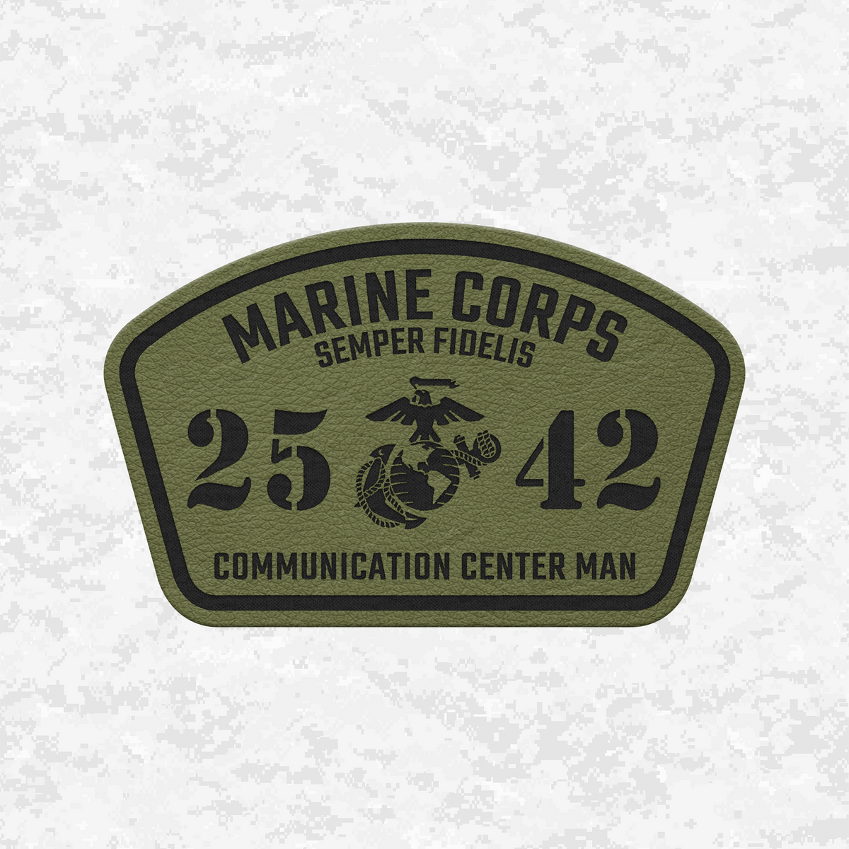 MOS 2542 Communication Center Man | Leather Patch | Velcro Backed