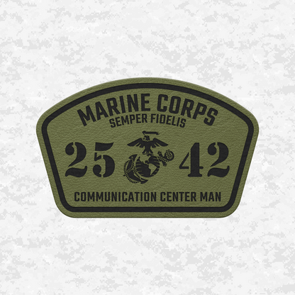 MOS 2542 Communication Center Man | Leather Patch | Velcro Backed