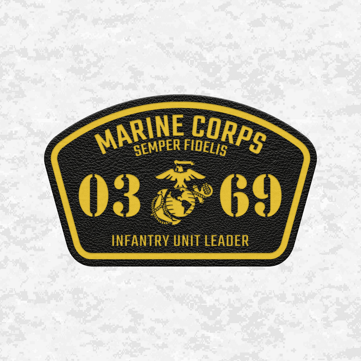 MOS 0369 Infantry Unit Leader | Leather Patch | Velcro Backed