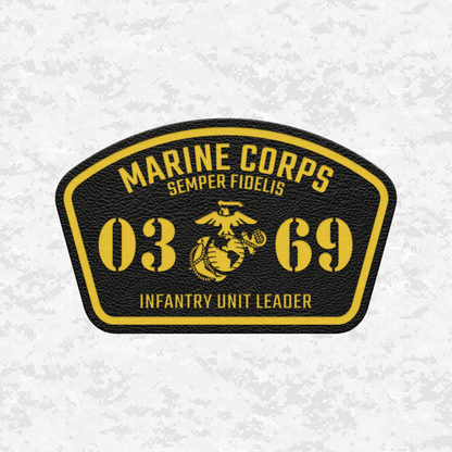 MOS 0369 Infantry Unit Leader | Leather Patch | Velcro Backed