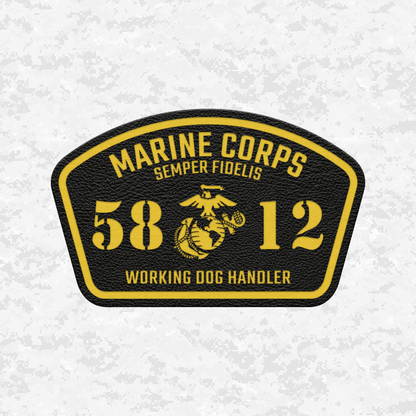 MOS 5812 Working Dog Handler | Leather Patch | Velcro Backed