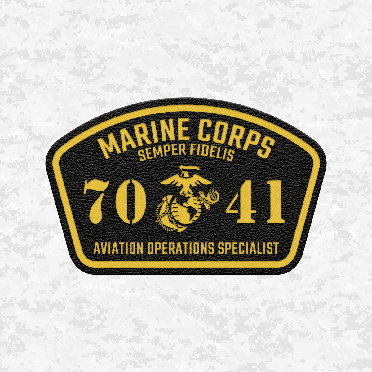 MOS 7041 Aviation Operations Specialist | Leather Patch | Velcro Backed
