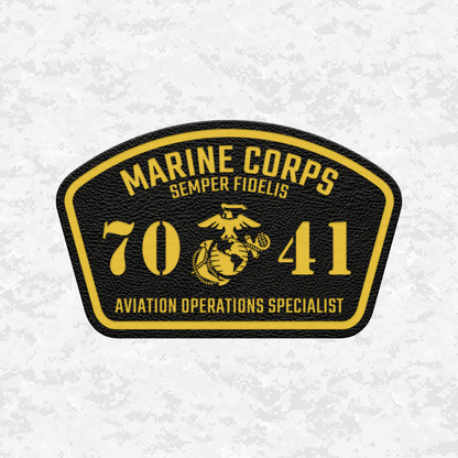 MOS 7041 Aviation Operations Specialist | Leather Patch | Velcro Backed
