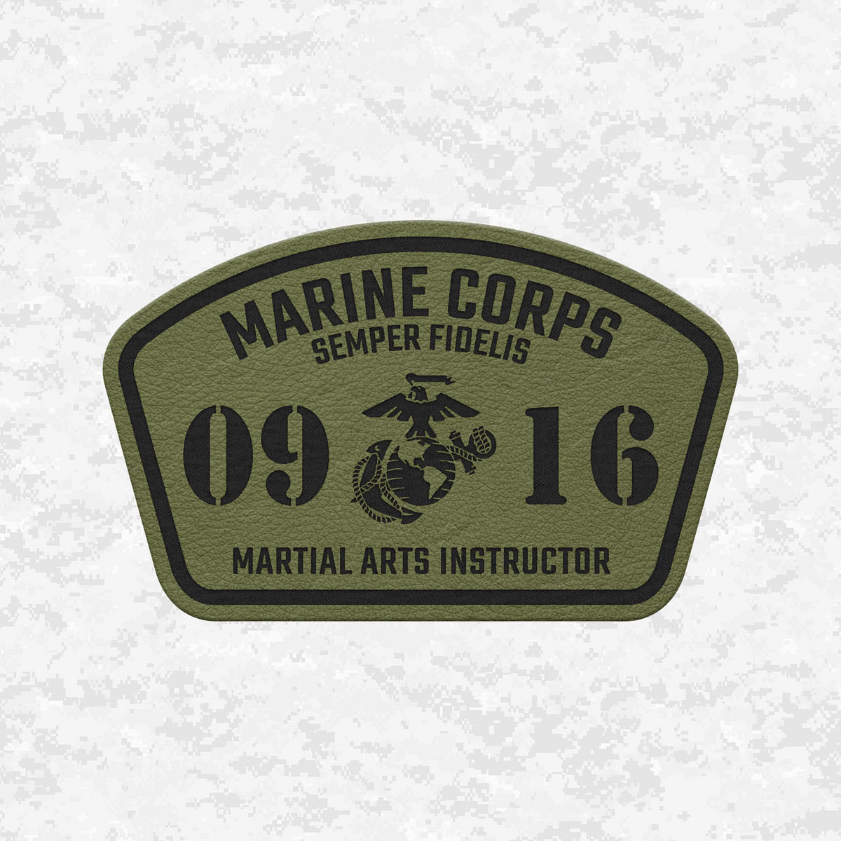 MOS 0916 Martial Arts Instructor | Leather Patch | Velcro Backed