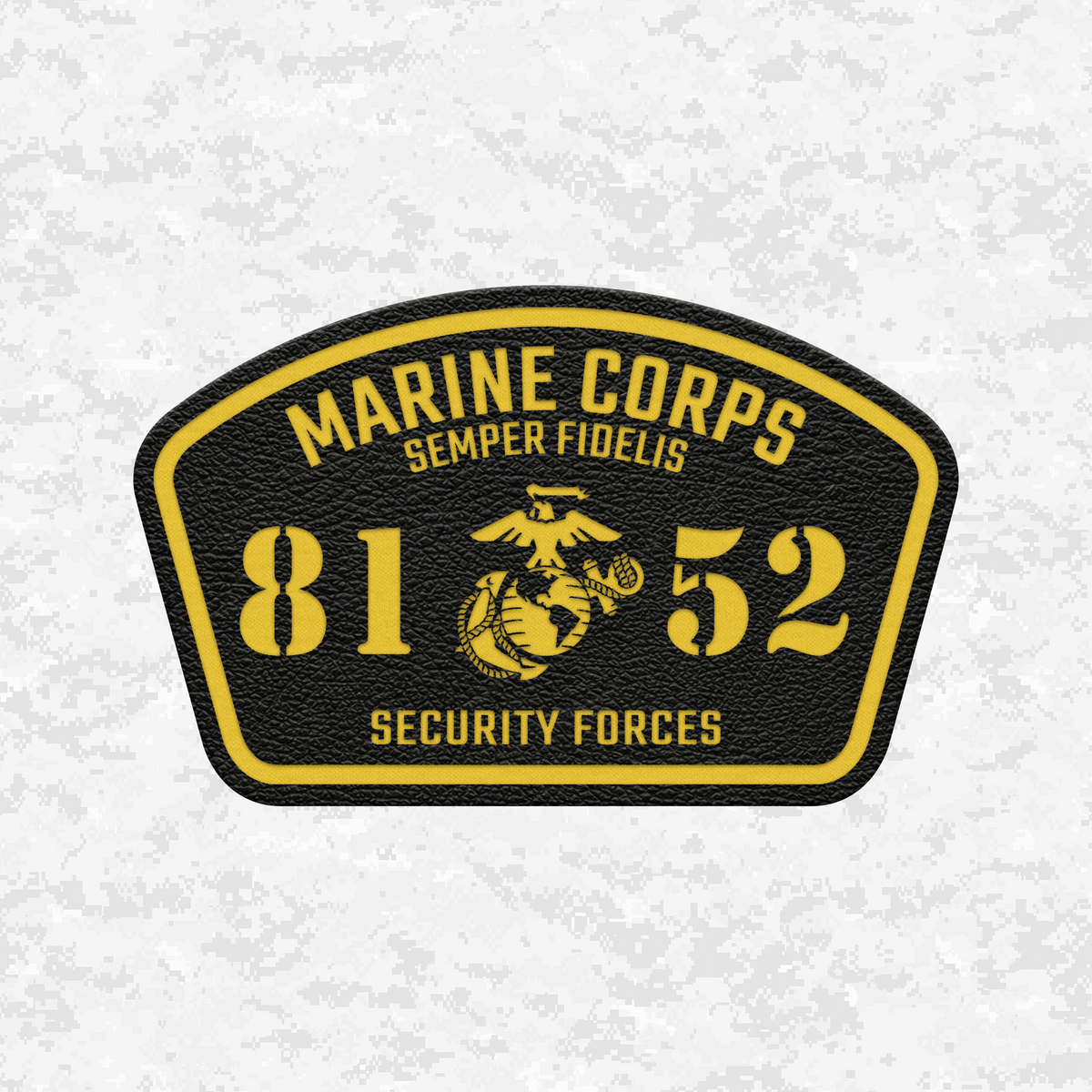 MOS 8152 Marine Corps Security Force Guard | Leather Patch | Velcro Backed