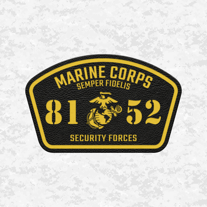 MOS 8152 Marine Corps Security Force Guard | Leather Patch | Velcro Backed