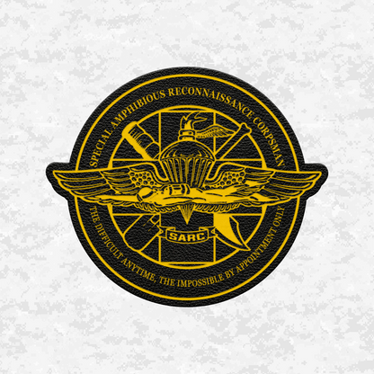 SARC Special Amphibious Reconnaissance Corpsman | The Difficult Anytime | Leather Patch | Velcro Backed