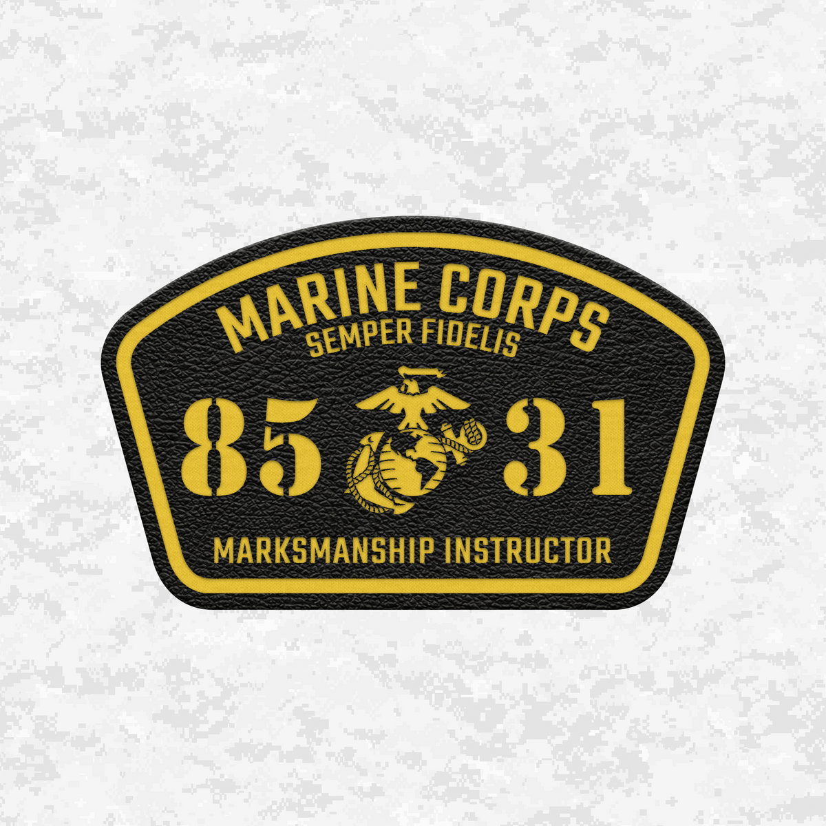 MOS 8531 Marksmanship Instructor | Leather Patch | Velcro Backed